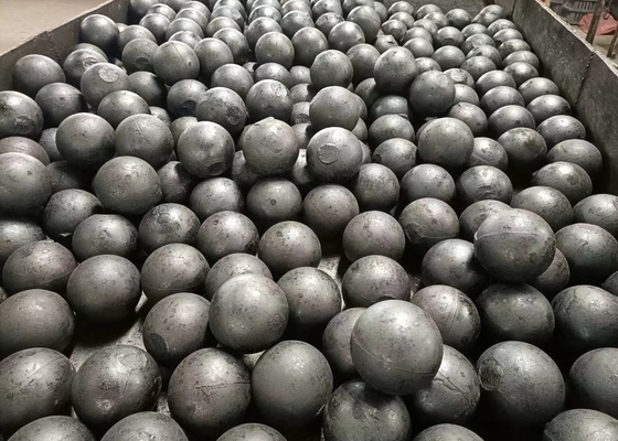 65 70 75 80mm High Manganese Forged Steel Grinding Media Cast Iron Balls For Ball Mill Machine